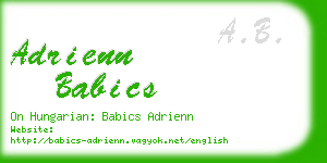 adrienn babics business card